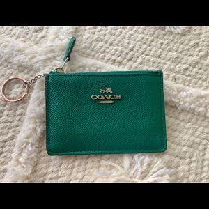 Green Coach Keychain Wallet